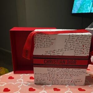Empty Dior Red and White Scripted Gift Box